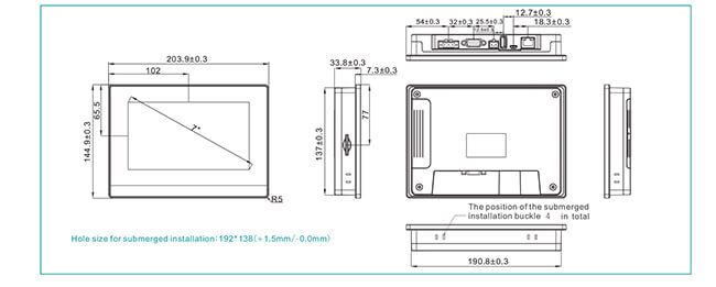 VI20-070S-F/VI20-070S-FE disegni dimensionali