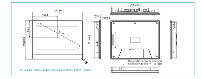 VI20-101S-F/VI20-101S-FE disegni dimensionali