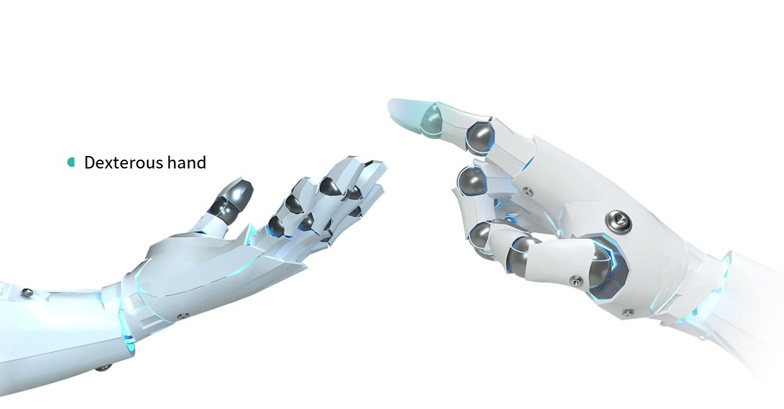 giunte delle dita per simulazione robot umanoide